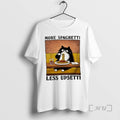 Trending More Spaghetti Less Upsetti Black Cat Eating Italian Food T-Shirts, Hoodie, Sweatshirt | AU01DripNestTees.com