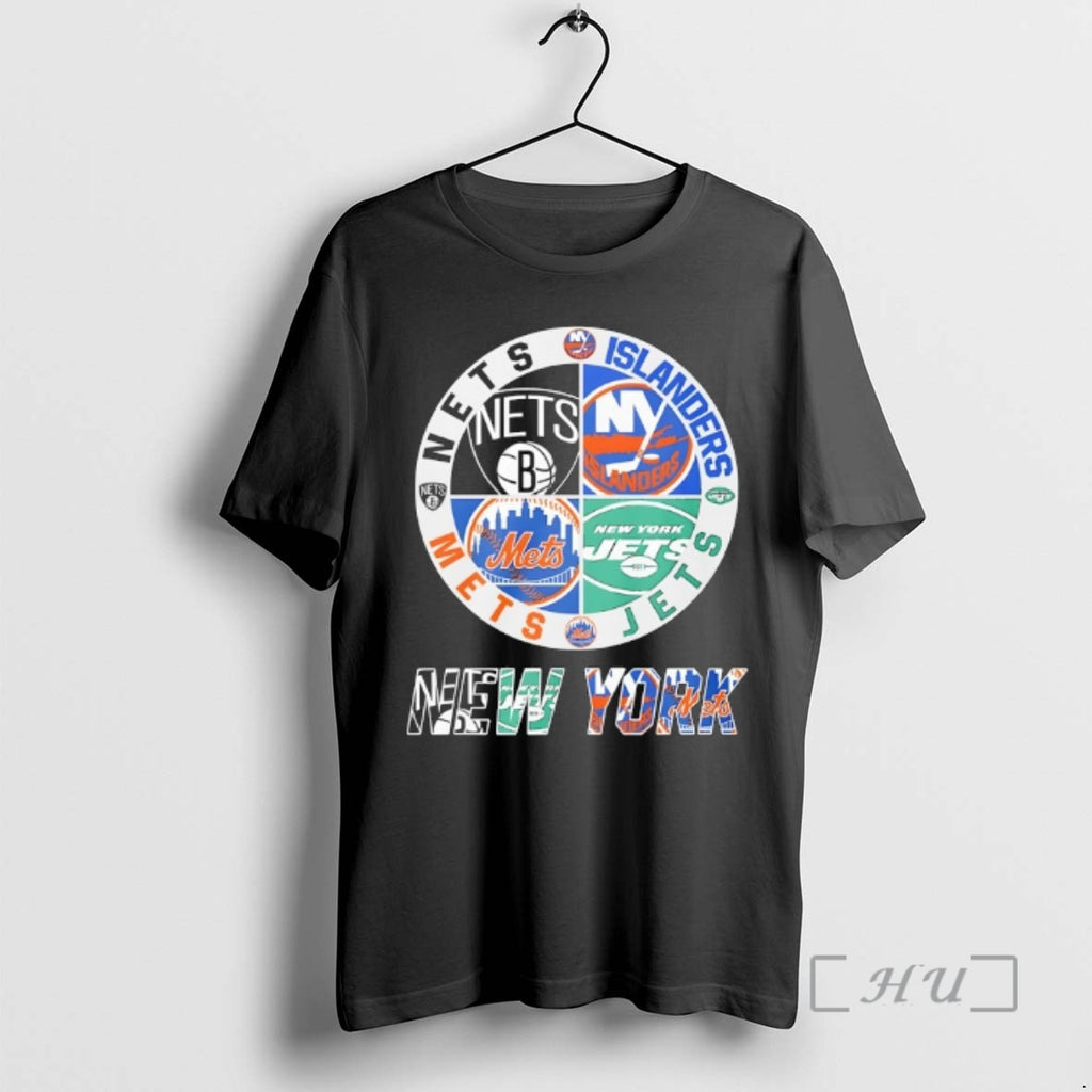 Trending New York Nets New York Islanders New York Mets New York Jets Mashup Logo T-Shirts, Hoodie, Sweatshirt