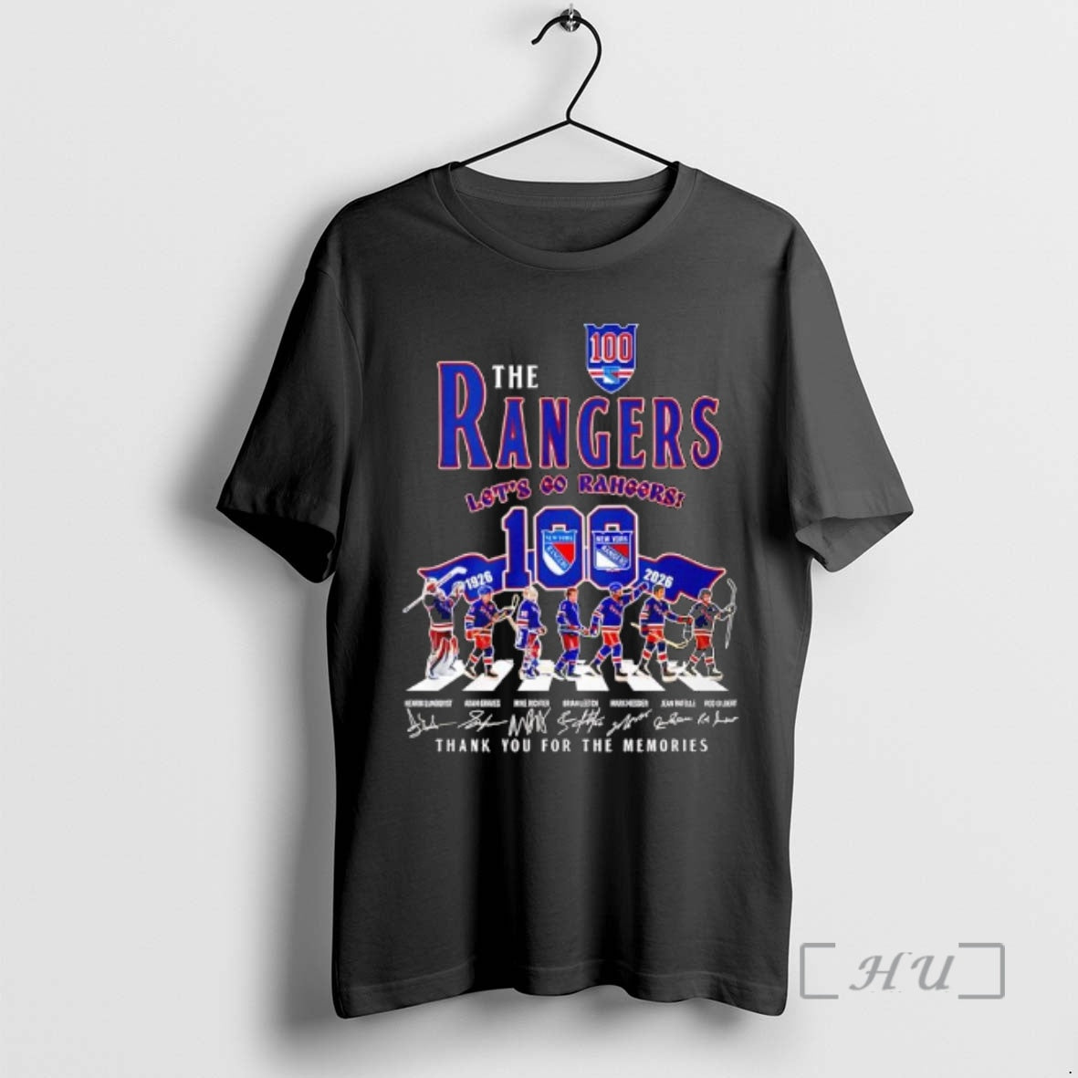 Trending New York Rangers 100 Years 1926 2026 Thank You For The Memories Signatures Premium T-Shirts, Hoodie, Sweatshirt