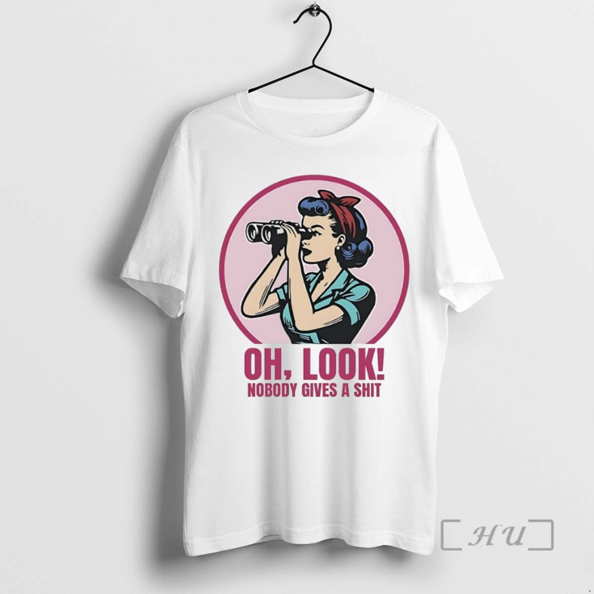 Trending Oh Look Nobody Gives A Shit Circle T-Shirts, Hoodie, Sweatshirt | AU01DripNestTees.com