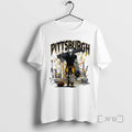 Trending Pittsburgh Football Skeleton Bootleg Skyline T-Shirts, Hoodie, Sweatshirt | AU01DripNestTees.com