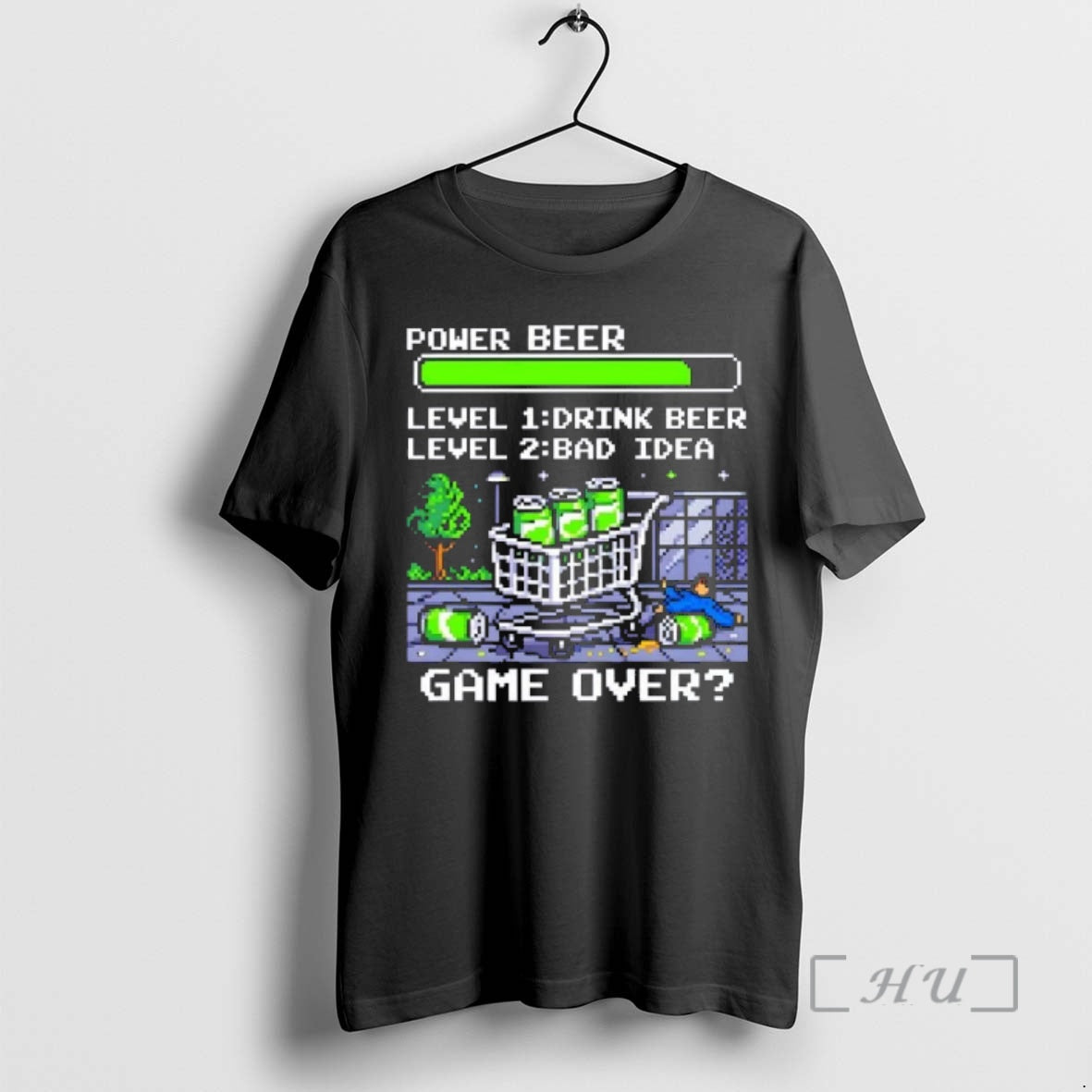 Trending Power Beer Level 1 Drink Beer Level 2 Bad Idea Gamer Over Premium T-Shirts, Hoodie, Sweatshirt
