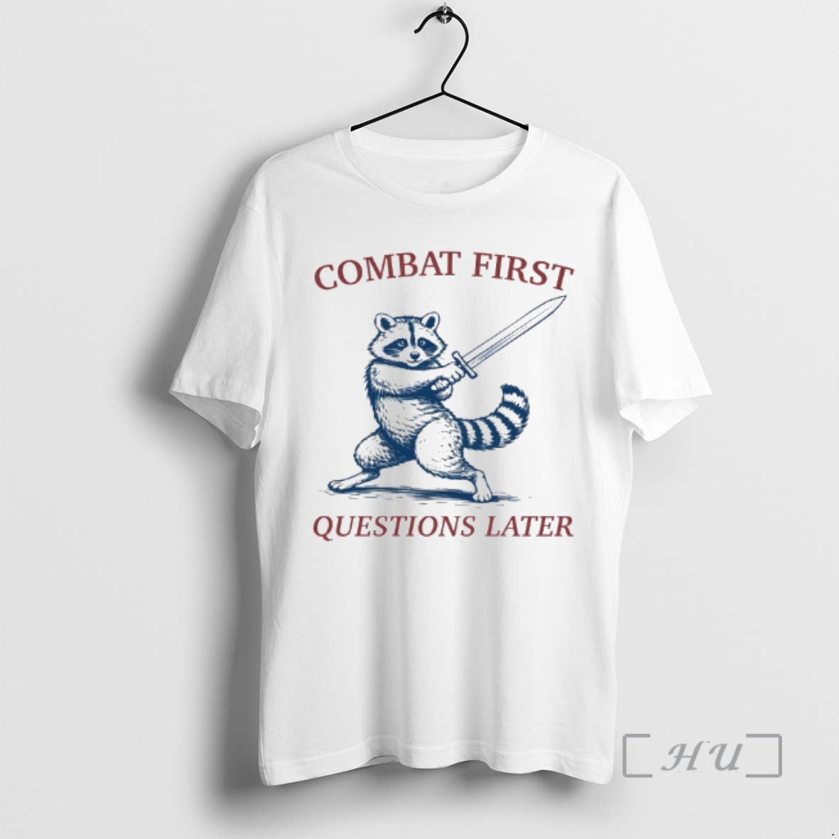 Trending Raccoon Combat First Questions Later T-Shirts, Hoodie, Sweatshirt | AU01DripNestTees.com