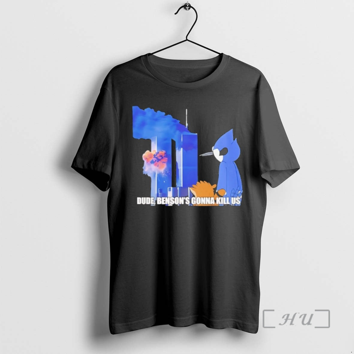 Trending Regular Show 911 Dude Bensons Gonna Kill Us T-Shirts, Hoodie, Sweatshirt | AU01DripNestTees.com