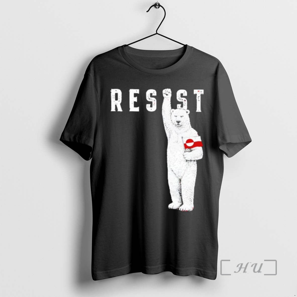 Trending Resist Polar Bear Greenland Flag Funny Political T-Shirts, Hoodie, Sweatshirt | AU01DripNestTees.com