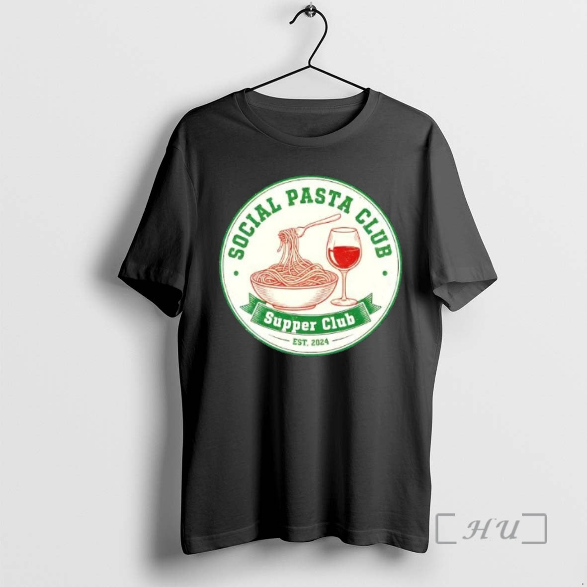 Trending Retro Social Pasta Club Supper Club Est 2024 T-Shirts, Hoodie, Sweatshirt | AU01DripNestTees.com