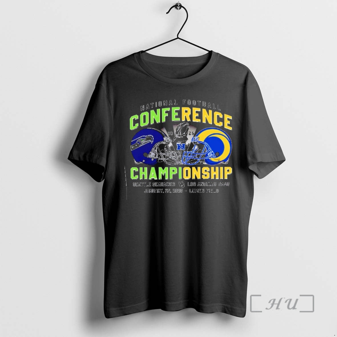 Trending Seahawks Vs Rams American Football Conference Championship 2025 T-Shirts, Hoodie, Sweatshirt | AU01DripNestTees.com