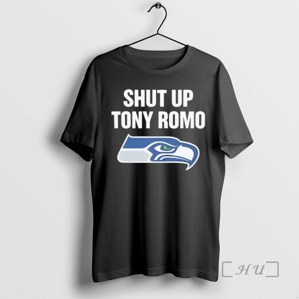 Trending Shut Up Tony Romo Seahawks Logo T-Shirts, Hoodie, Sweatshirt | AU01DripNestTees.com