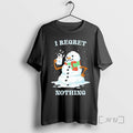 Trending Snowman I Regret Nothing Christmas T-Shirts, Hoodie, Sweatshirt | AU01DripNestTees.com