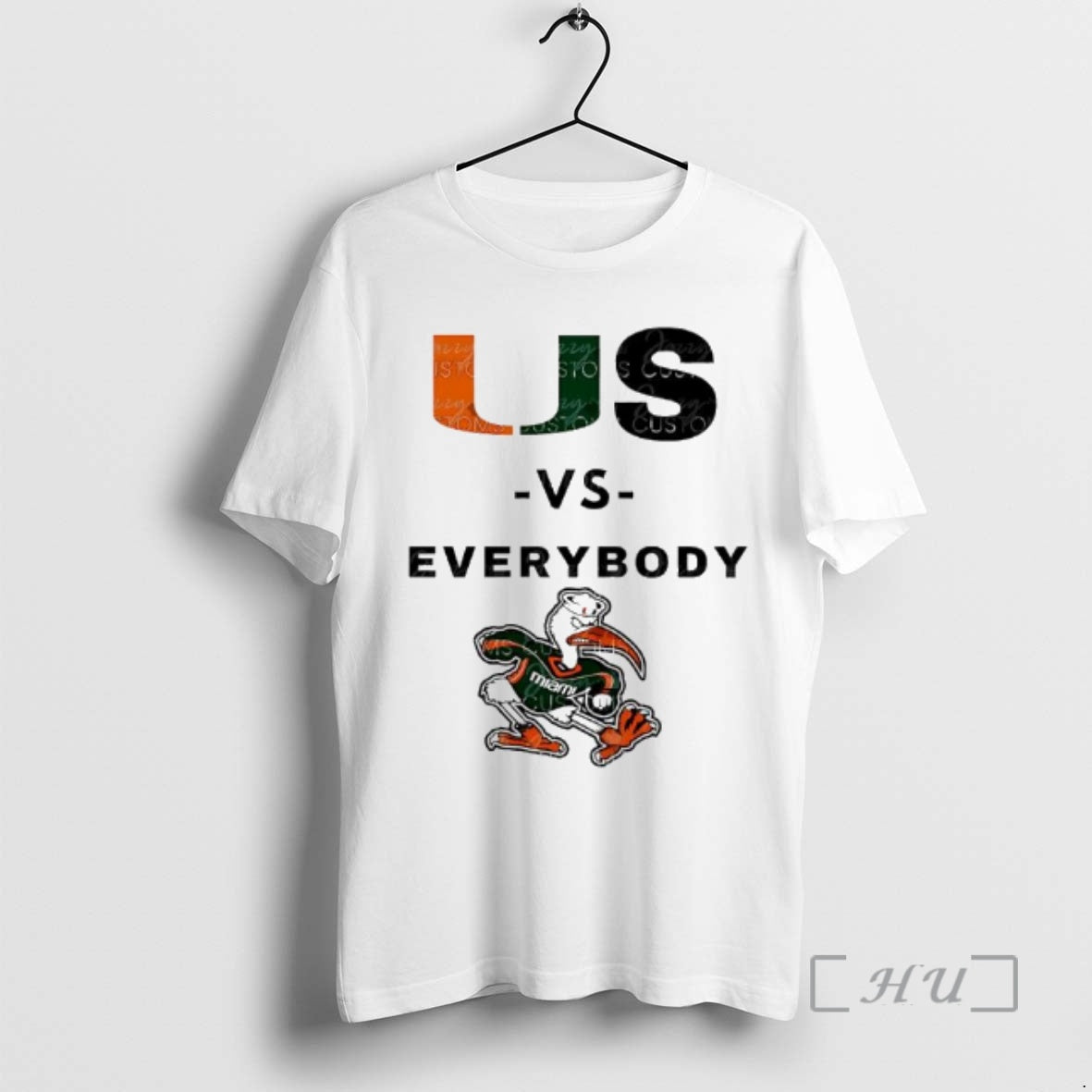 Trending University Of Miami Football Us Vs Everybody T-Shirts, Hoodie, Sweatshirt | AU01DripNestTees.com