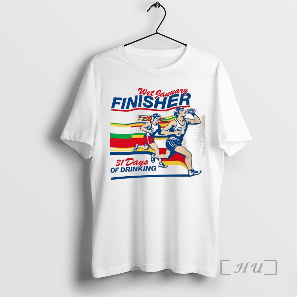 Trending Wet January Finisher 31 Days Of Drinking Running Logo T-Shirts, Hoodie, Sweatshirt | AU01DripNestTees.com