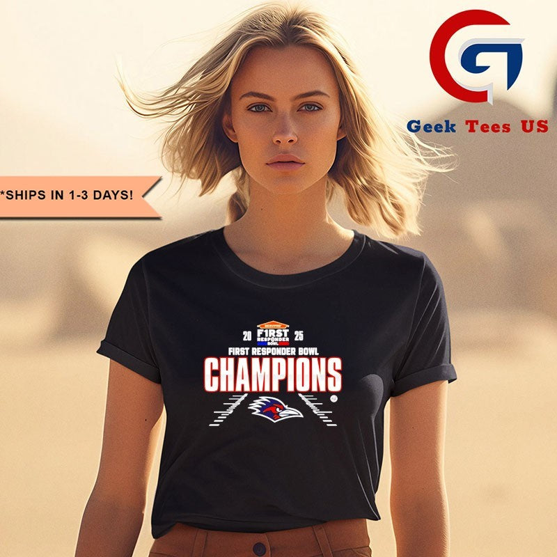 UTSA Roadrunners football 2025 First Responder Bowl Champions classic T-shirt