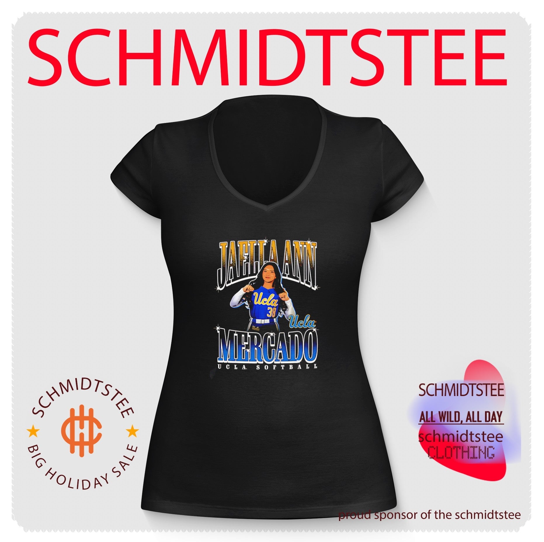 Ucla Softball Jaella Ann Mercado number 38 portrait shirt