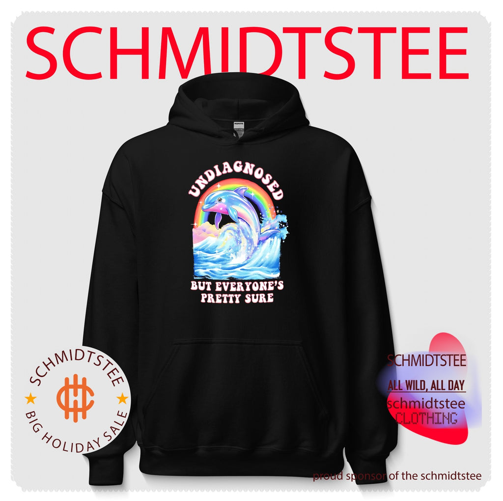 Undiagnosed but everyone’s pretty sure coloful dolphin retro shirt