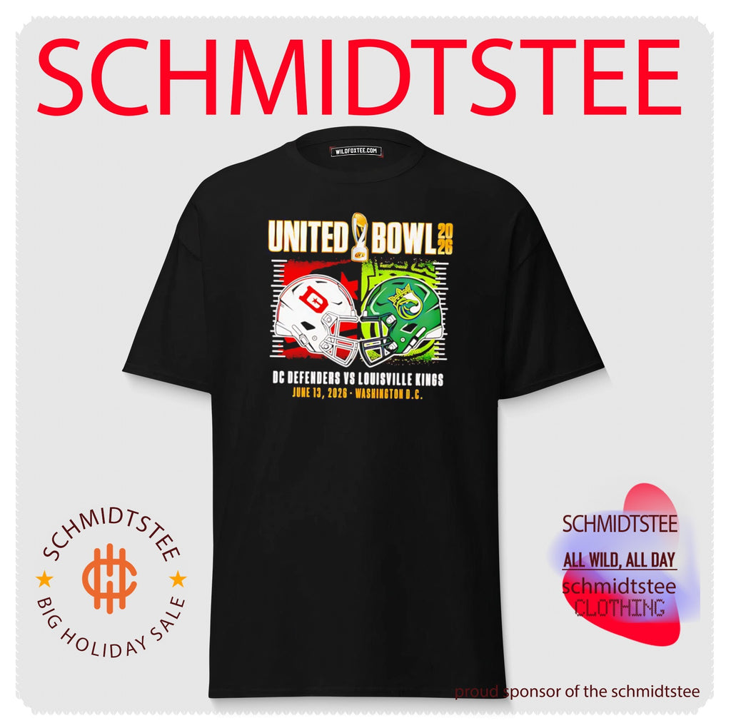 United Bowl 2026 DC Defenders vs Louisville Kings June 13 2026 Washington DC helmets shirt
