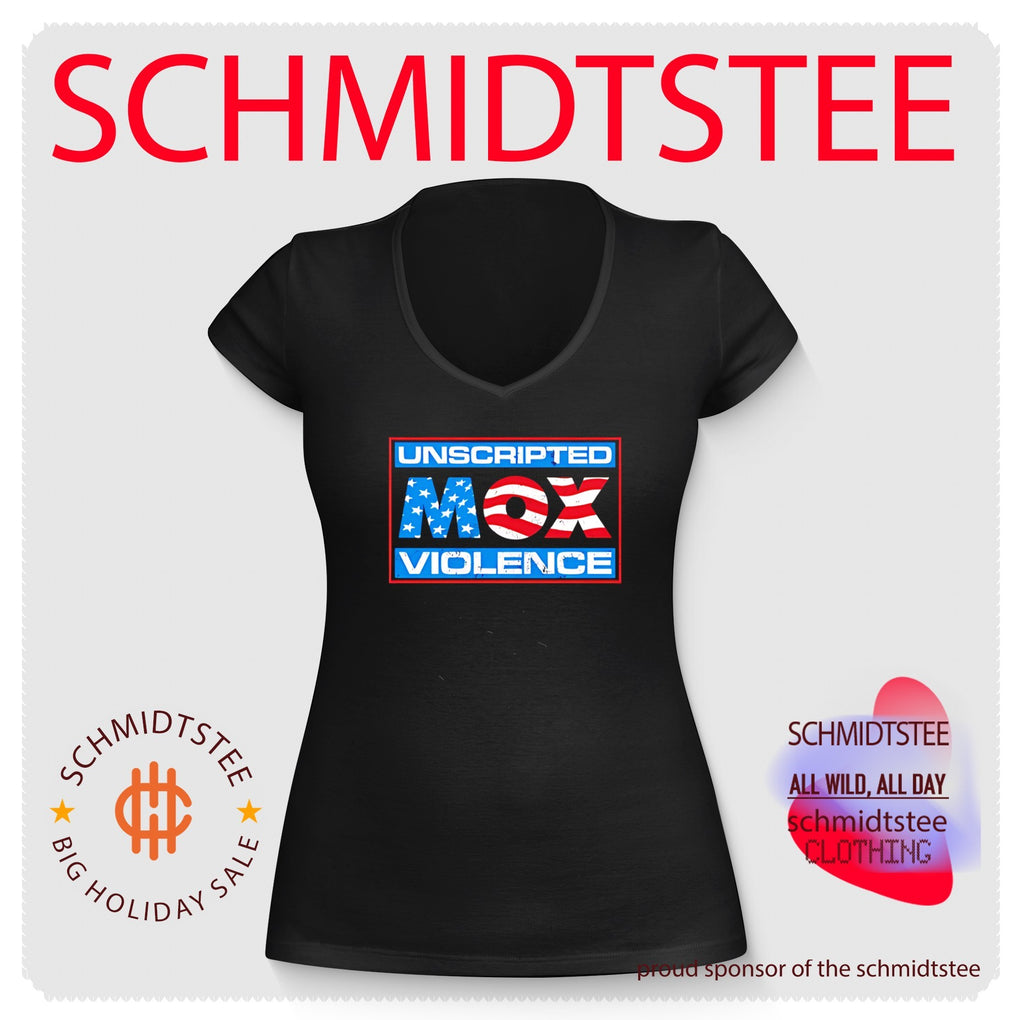 Unscripted MOX violence USA flag shirt