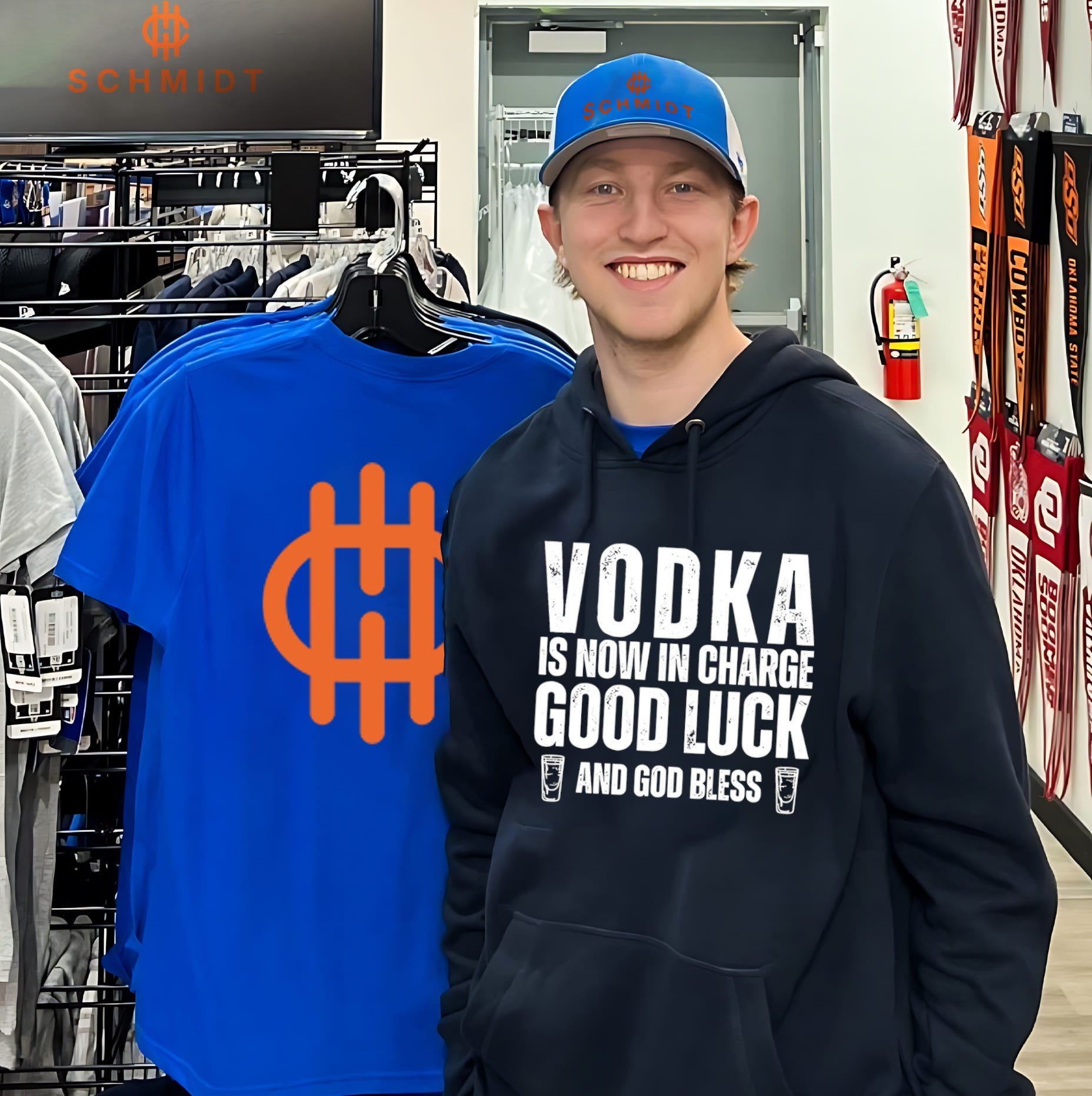 Vodka is now in charge good luck and God bless shirt