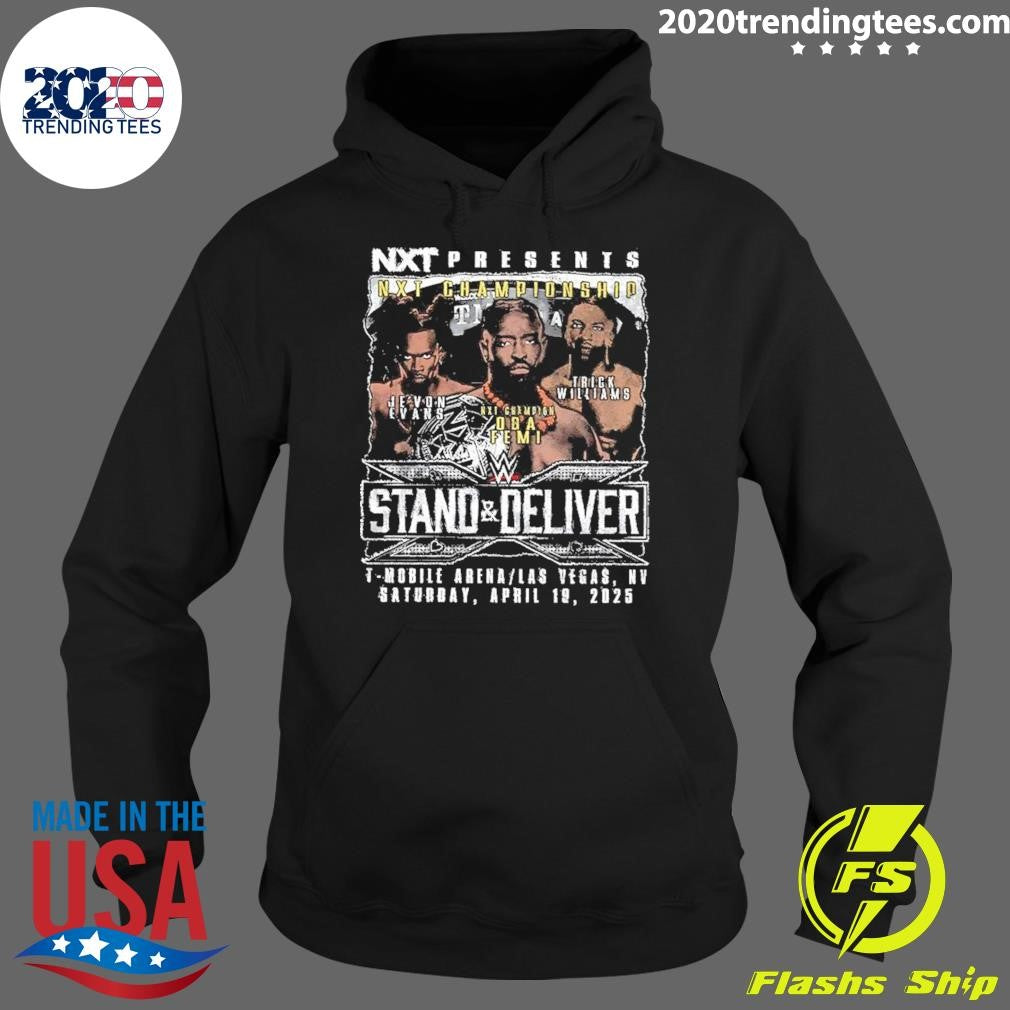 WWE NXT Championship Stand and Deliver Je’von Evans Oba Femi Trick Williams Shirt