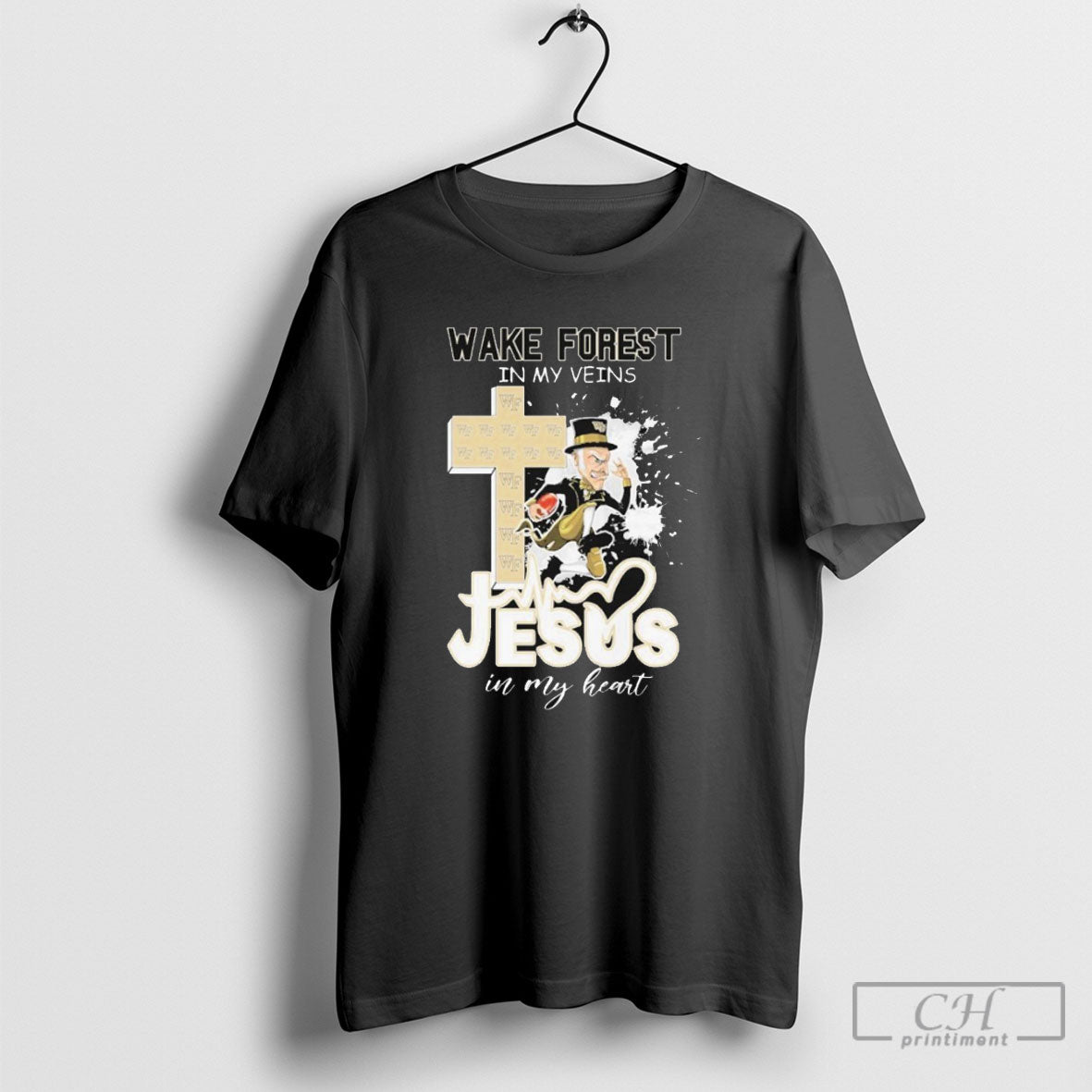 Wake Forest Demon Deacons In My Veins Jesus In My Heart Mascot