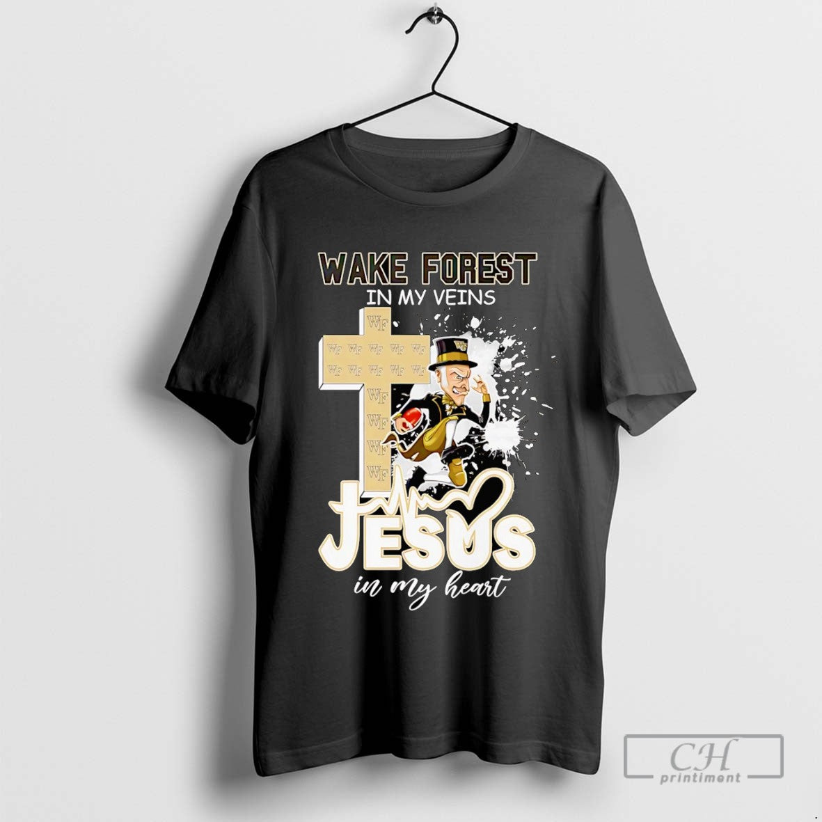 Wake Forest In My Veins Jesus In My Heart Mascot