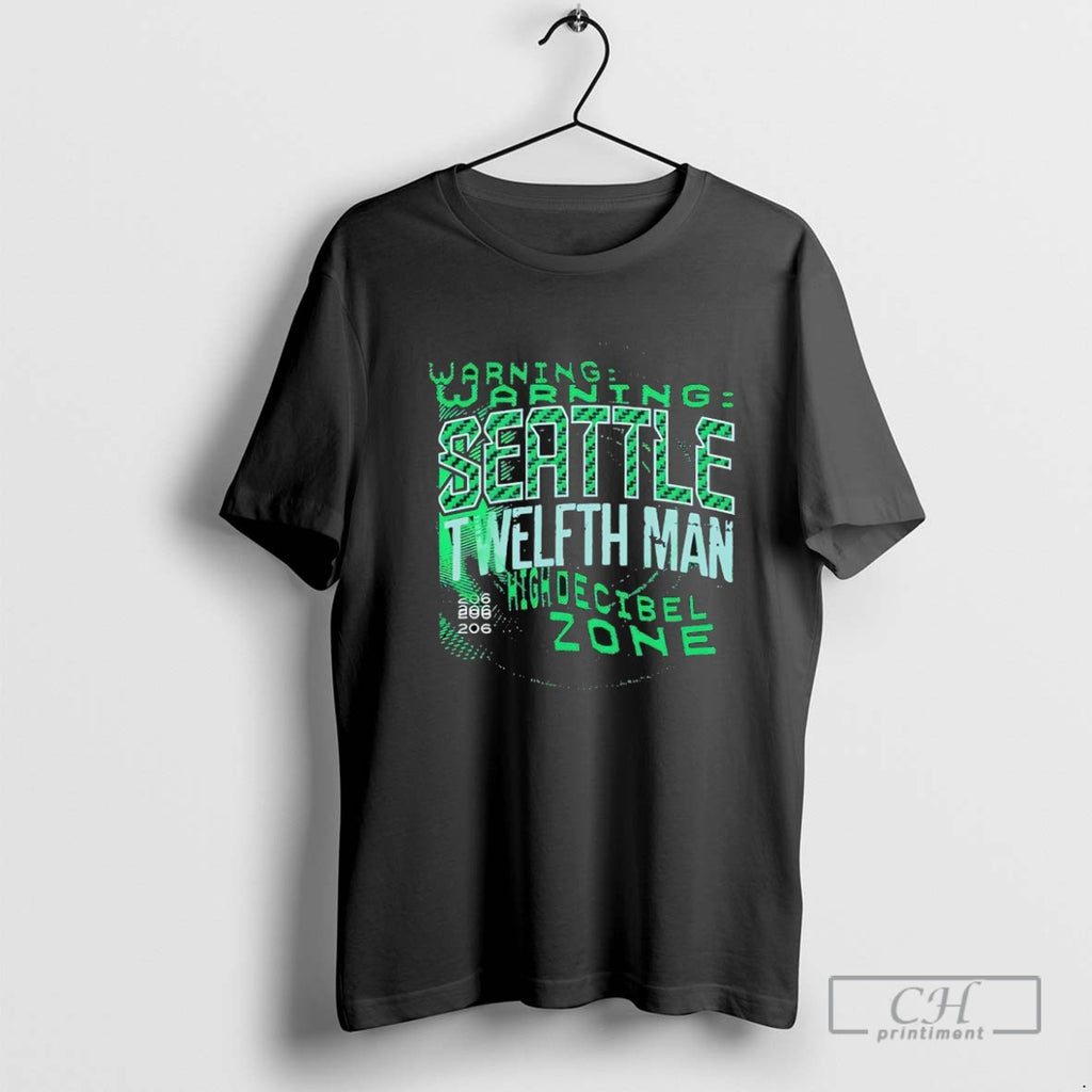 Warning Warning Seattle Twelfth Man High Decibel Zonr 206 Graphic
