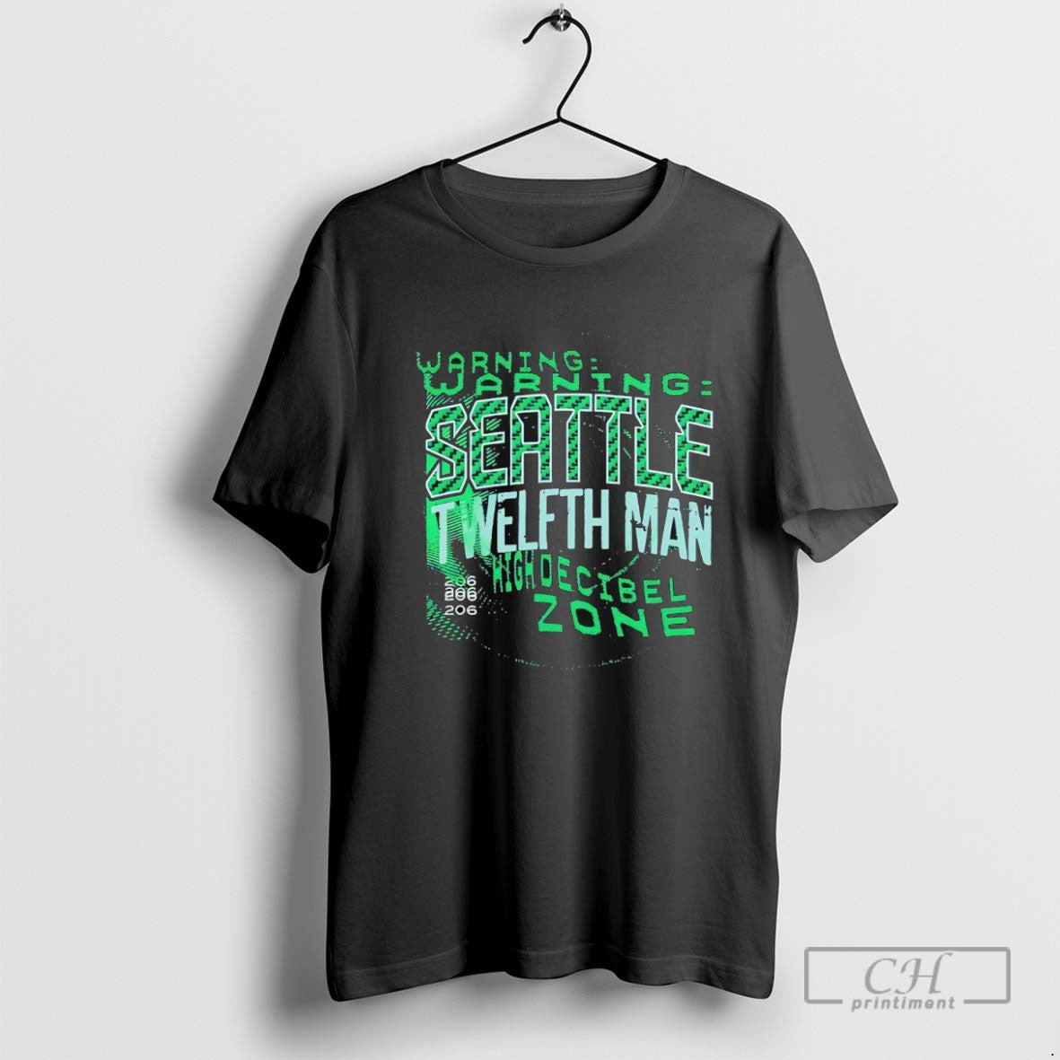 Warning Warning Seattle Twelfth Man High Decibel Zonr 206 Graphic