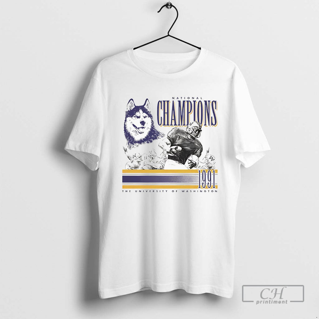 Washington Huskies Football 1991 National Champs Vintage