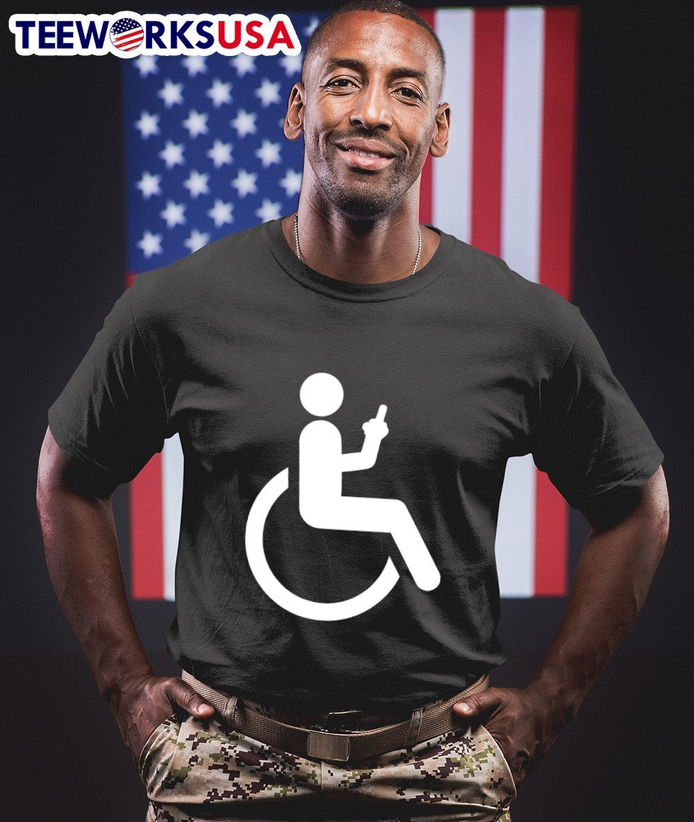 Wbteeprints Wheelchair User On Mobile Phone Shirt