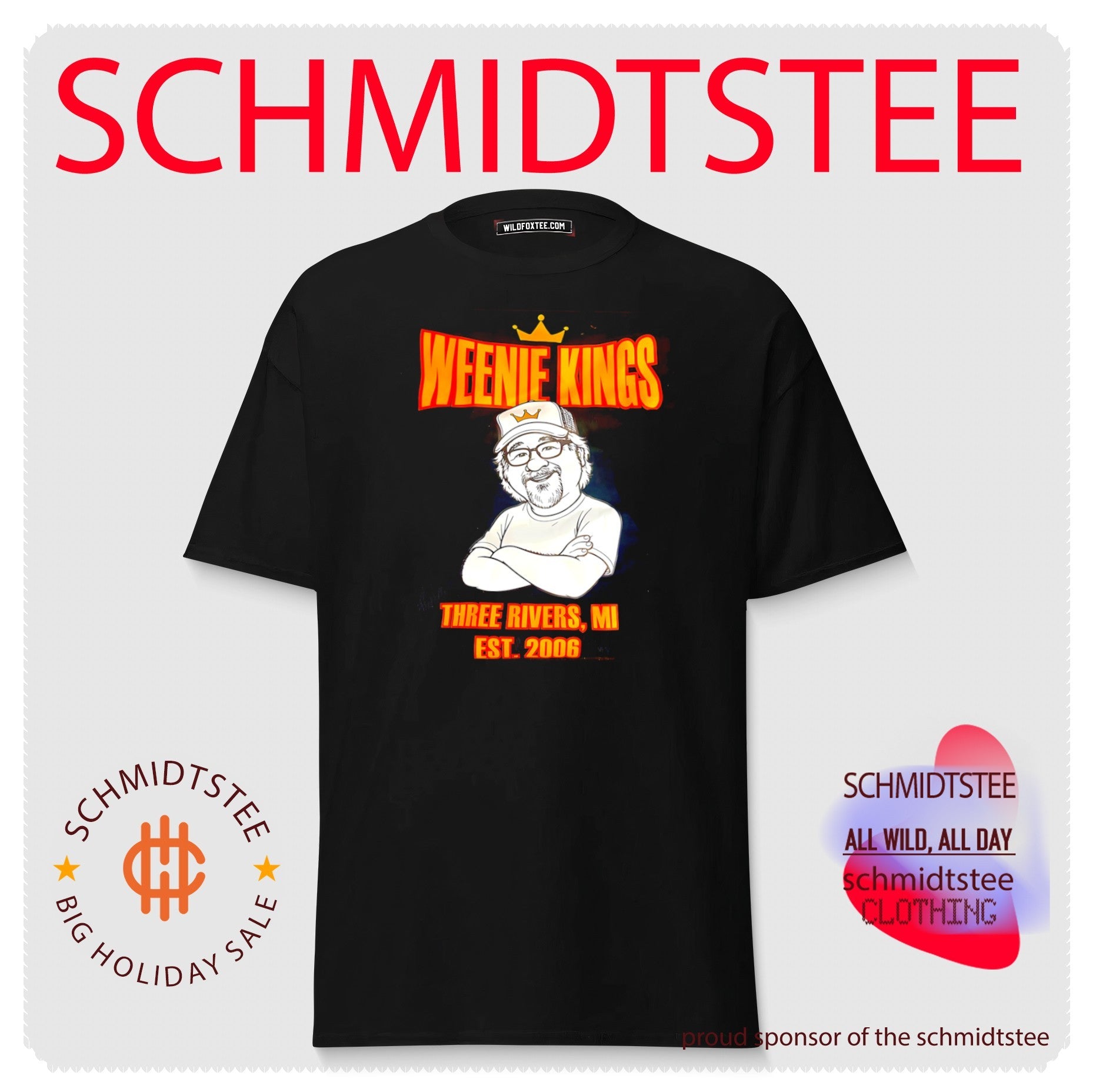 Weenie Kings in Three Rivers Michigan est 2006 graphic shirt