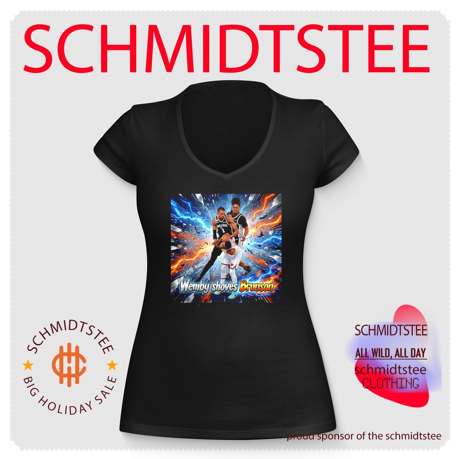 Wemby shoves Brunson 2026 NBA Finlas funny shirt