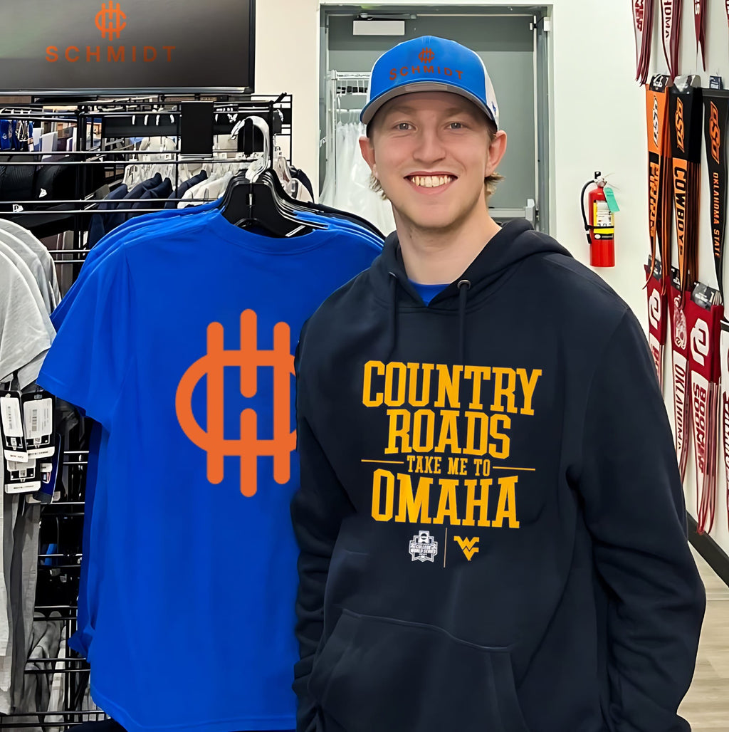 West Virginia Baseball Country Roads Take Me To Omaha shirt