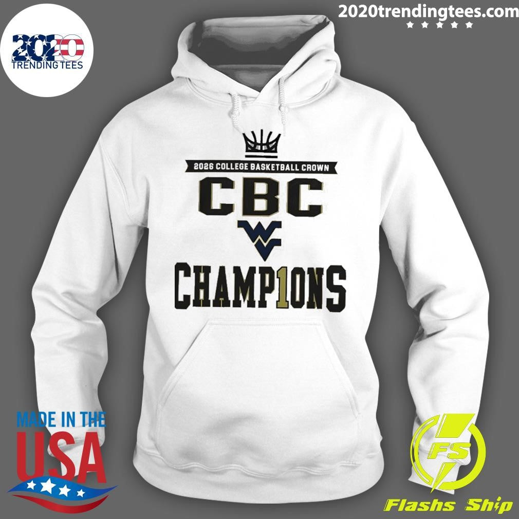 West Virginia Mountaineers Men’s Basketball 2026 Cbc Champions Shirt