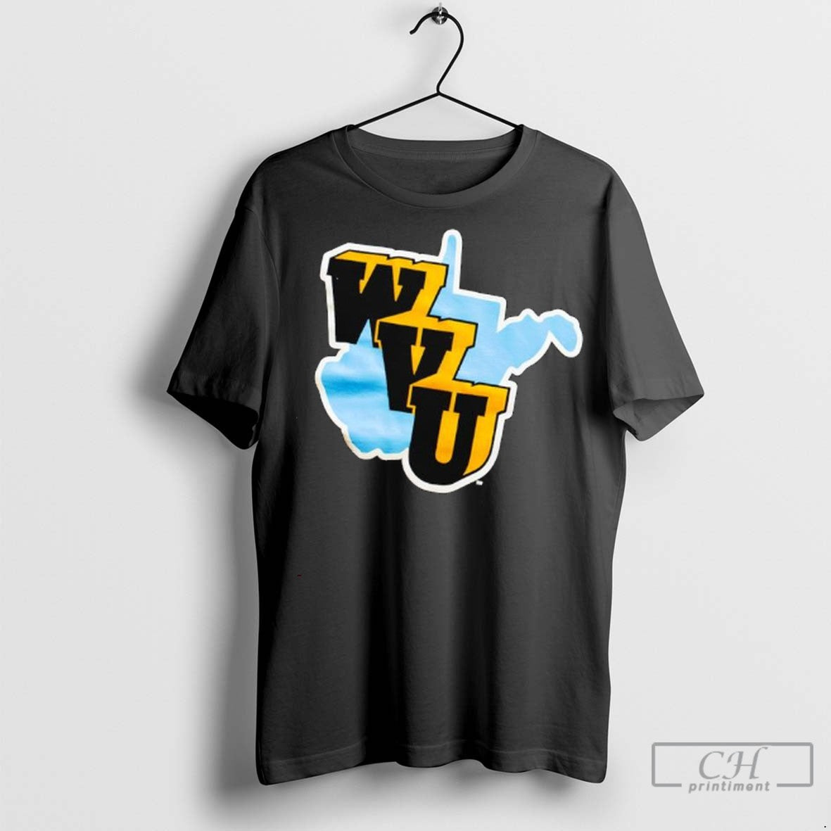 West Virginia Mountaineers Logo Black Graphic T Shirt Jpg