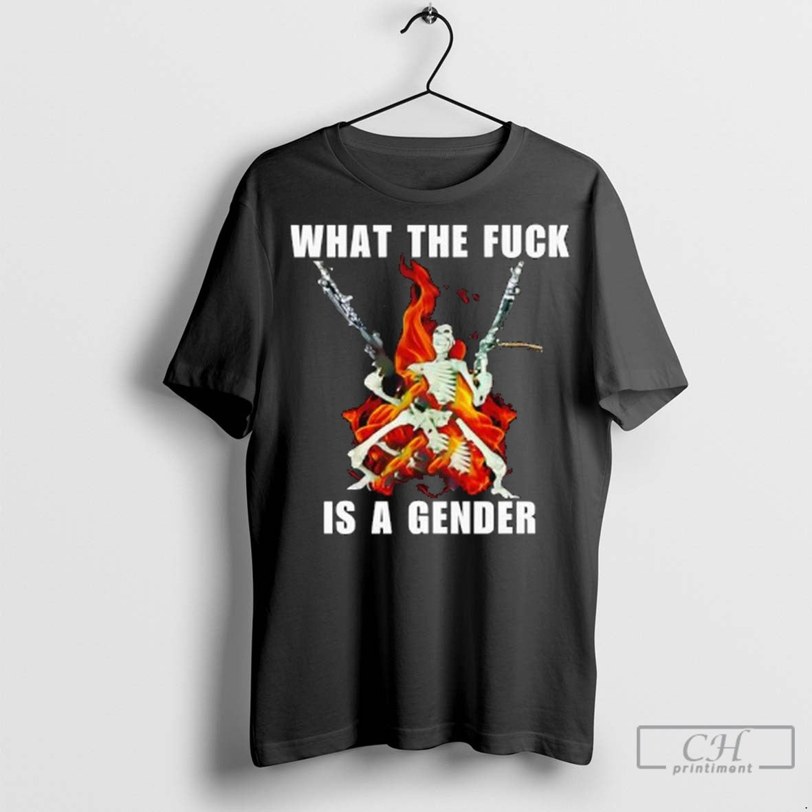 What The Fuck Is A Gender Skeleton Graphic T Shirt Jpg