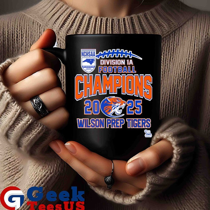 Wilson Prep Tigers NCHSAA Division 1A Football Champions 2025 T-shirt