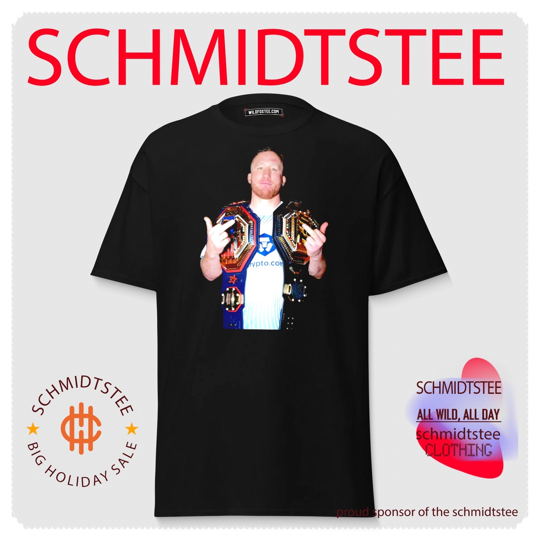 Justin Gaethje BMF champion UFC mixed martial arts shirt