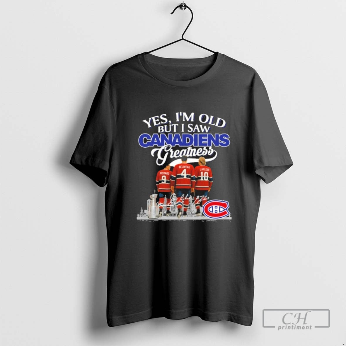 Yes Im Old But I Saw Montreal Canadiens Rangers Greatness Team Player Signature City