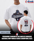 Yoshinobu Yamamoto Los Angeles Dodgers baseball MVP World Series Champions 2025 signature shirt