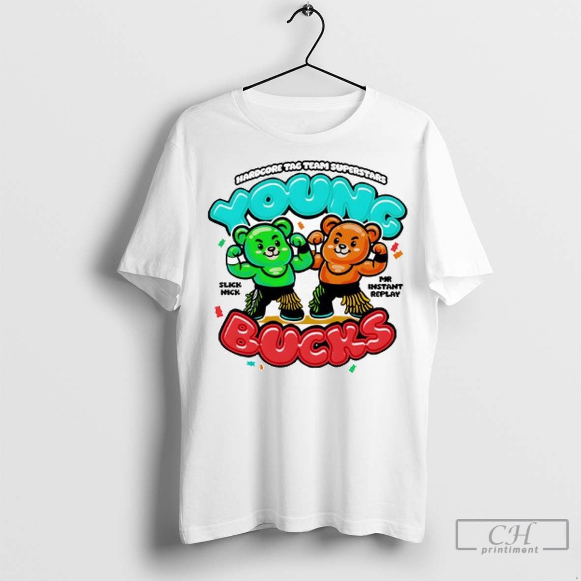 Young Bucks Hardcore Tag Team Superstars Ladies T Shirt Jpg