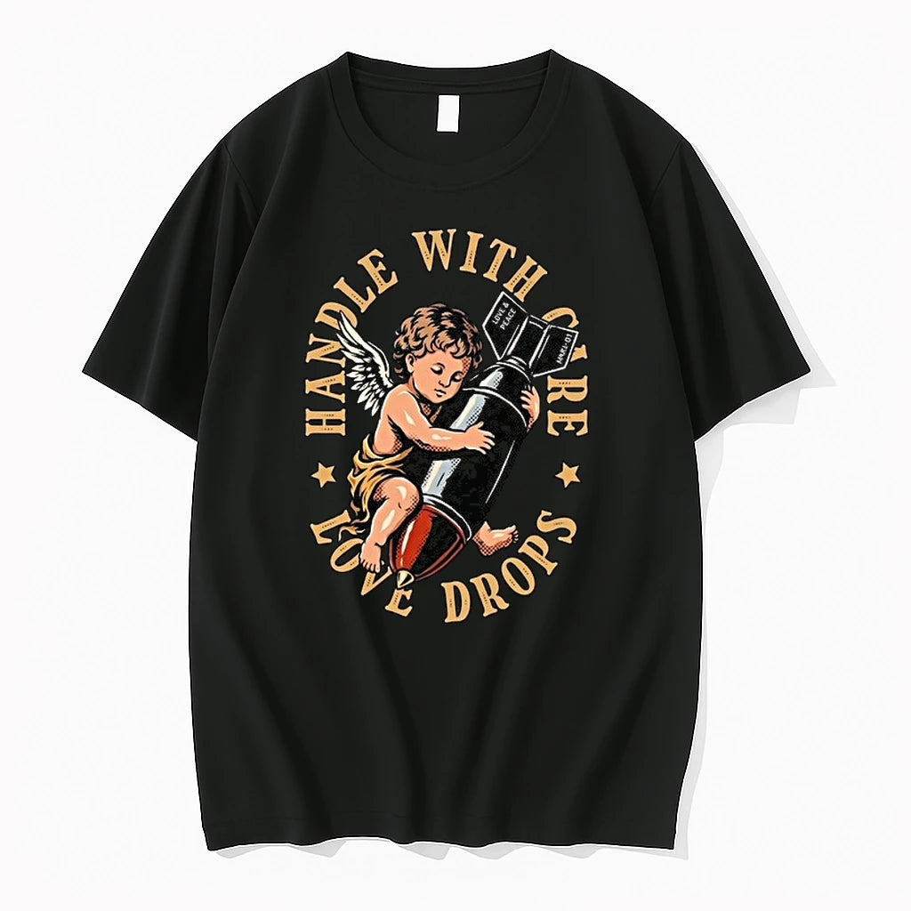 Cherub Holding A Bomb Handle With Care Love Drops 0 Tshirts Sweater