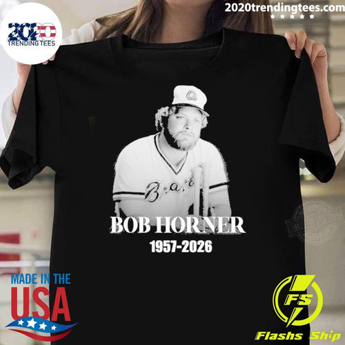 Atlanta Braves Infielder Bob Horner 1957-2026 Shirt