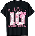 Hello Ten Double Digits Coquette Bow 10th Birthday 10 Year (1)
