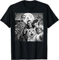 Cat Selfie Retro Horror Movie Monsters Halloween Unisex T-shirt, Sweatshirt, Hoodie (1)