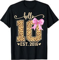 Hello Ten Est 2016 10th Birthday Leopard Bow 10 Year Girl (1)