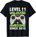 Level 11 Unlocked Since 2015 11th Birthday Gaming Unisex T-shirt, Sweatshirt, Hoodie (1)