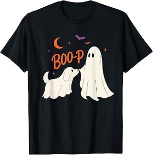 Boo Boo-P Ghost Dog Halloween Dog Lovers Dog Mom Unisex T-shirt, Sweatshirt, Hoodie (1)