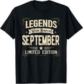 Legends Born September Dad Husband Sept Birthday Unisex T-shirt, Sweatshirt, Hoodie (1)