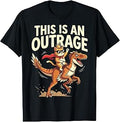 Cat Riding Dinosaur Outrage Unisex T-shirt, Sweatshirt, Hoodie (1)