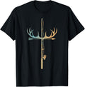 Antler Fishing Rod Cross God Family Hunting Fishing Unisex T-shirt, Sweatshirt, Hoodie (1)