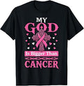 God Bigger Cancer Breast Cancer Jesus Christian Unisex T-shirt, Sweatshirt, Hoodie (1)